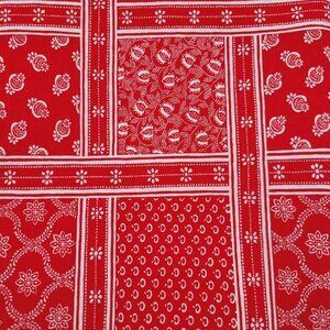 Concord Fabrics Inc Red and White Panels Cotton Fabric 3 Yards 44" Wide